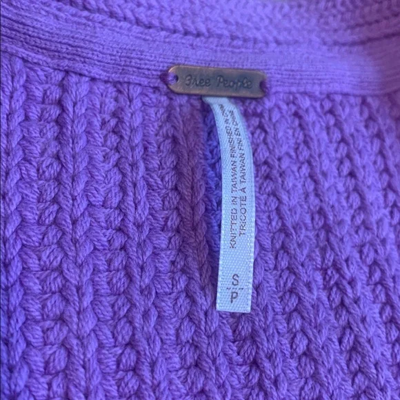 Like new Free People “Nightingale” oversized cardigan! 💜 - Picture 2 of 8